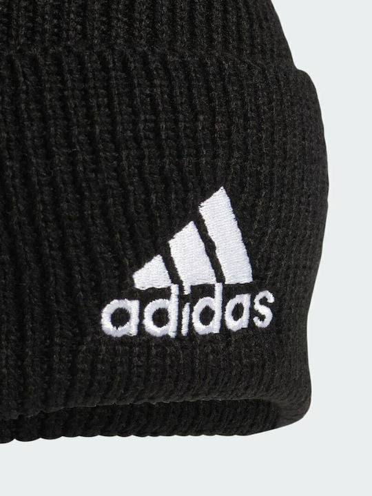 Performance Beanie Beanie with Rib Knit in Black color