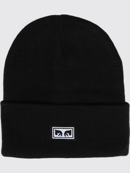 Icon Eyes Beanie Căciulă Pentru Bărbați În Culoare Neagră