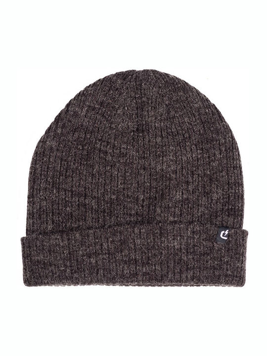 Beanie Unisex Σκούφος Πλεκτός σε Γκρι χρώμα