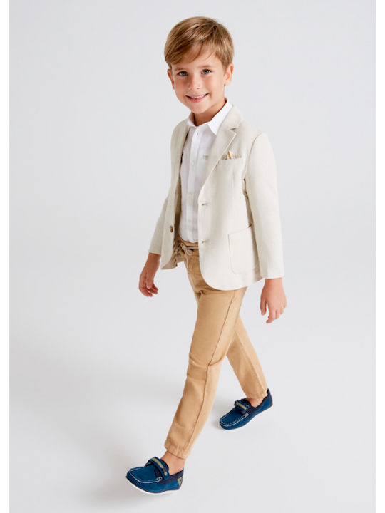 Mayoral Boys Linen Trouser Brown