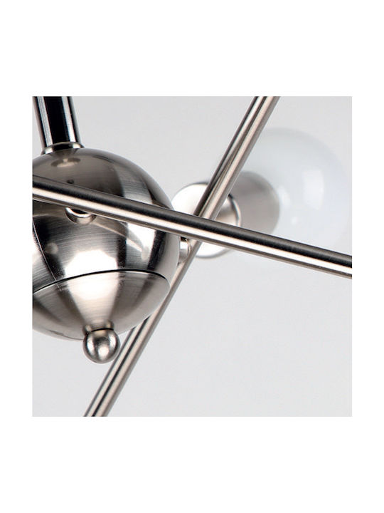 Home Lighting Gwen Pendant Light Silver with Socket E27 75x75x57cm