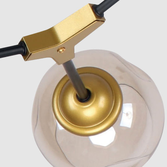 Home Lighting KQ 51454/2 Κρεμαστό Φωτιστικό Μαύρο με Ντουί E27 56x40εκ.