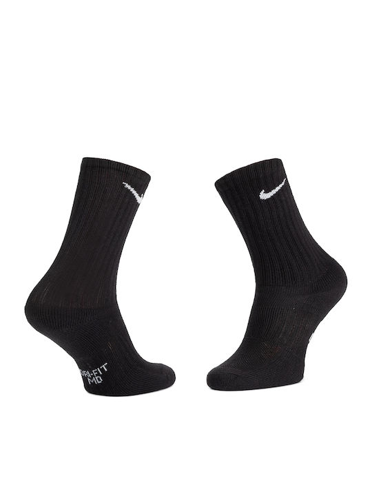 Nike Athletic Kids' Long Socks Dri-Fit Performance Cushioned Crew Black 3 Pairs