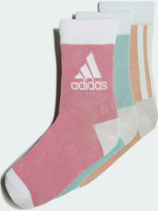adidas Αθλητικές Παιδικές Κάλτσες Μακριές Performance Πορτοκαλί 3 Ζευγάρια