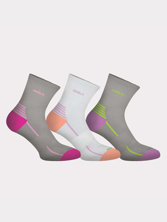 GSA Girls 3 Pack Knee-High Sport Socks Aero 150 Multicolour
