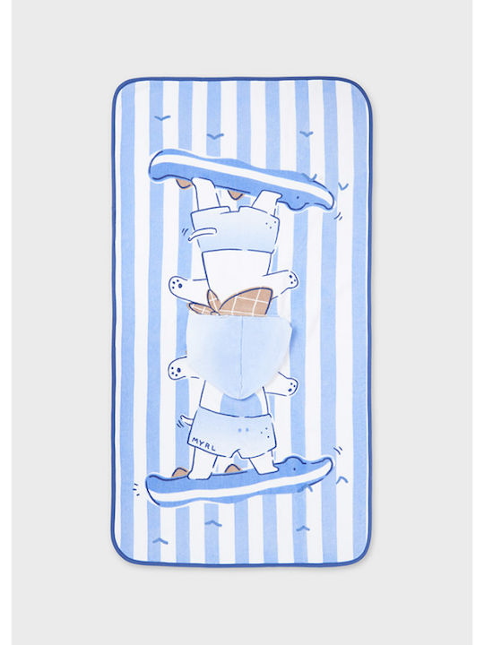 Mayoral Hooded Baby Bath Towel Light Blue