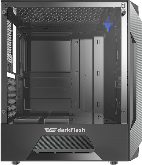 Darkflash LEO Gaming Midi Tower Κουτί Υπολογιστή με Πλαϊνό Παράθυρο Μαύρο