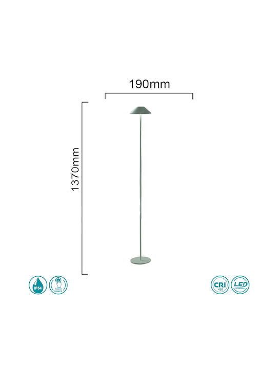 Ondaluce Moon Outdoor Floor Lamp for Exterior Space IP54 Green