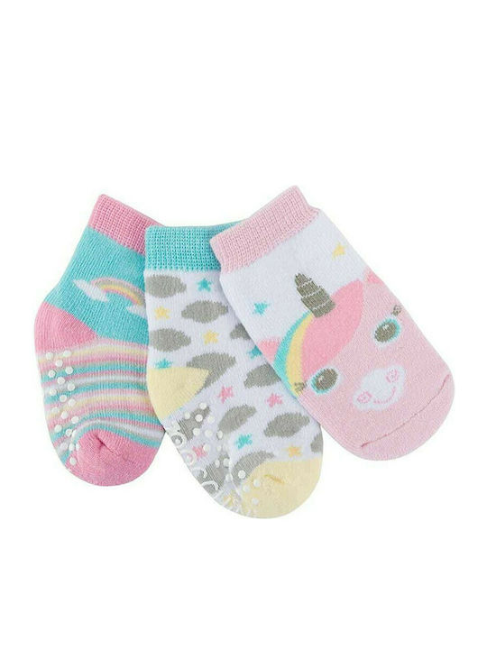 Zoocchini Rutschfeste Lange Kindersocken Bunte 3 Paar
