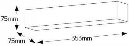 Geyer Leuchte Wand Weiß 36.3x7.5cm Geyer Leuchte Wand Weiß 36.3x7.5cm