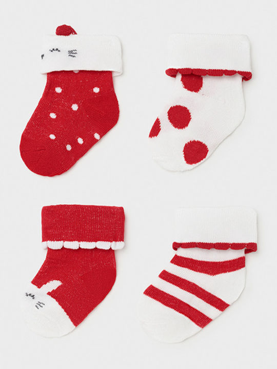 Mayoral Kids' Ankle Socks Red 3 Pairs