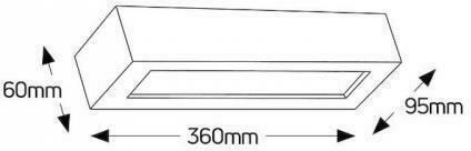 Geyer Leuchte Wand Weiß 36x6cm Geyer Leuchte Wand Weiß 36x6cm
