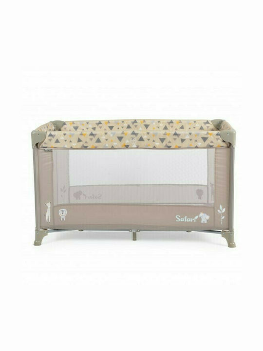 Moni Safari Παρκοκρέβατο με Στρώμα Μπεζ 125x65cm