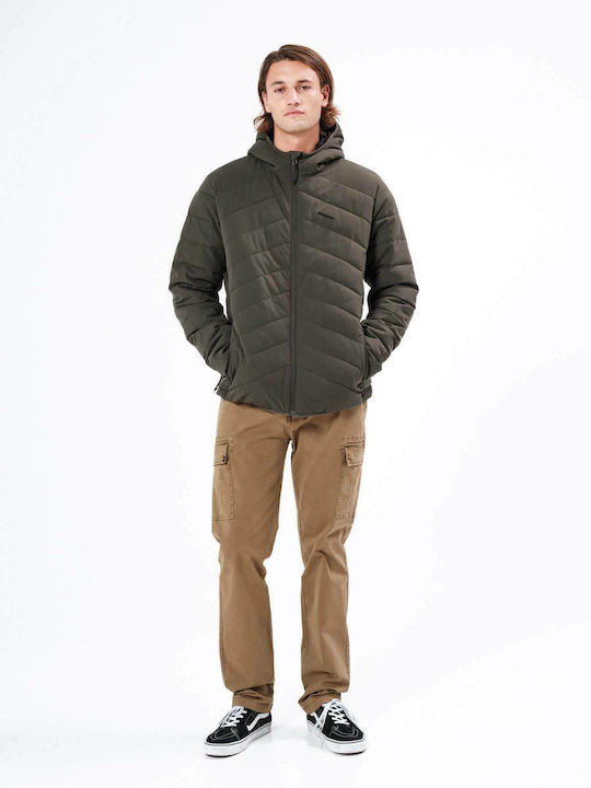 212.BM10.99 Χειμωνιάτικο Μπουφάν Puffer Army Green