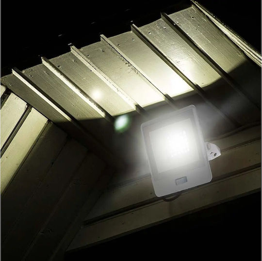 V-TAC Wasserdicht LED Flutlicht 30W Kaltweiß 6500K mit Bewegungssensor IP65