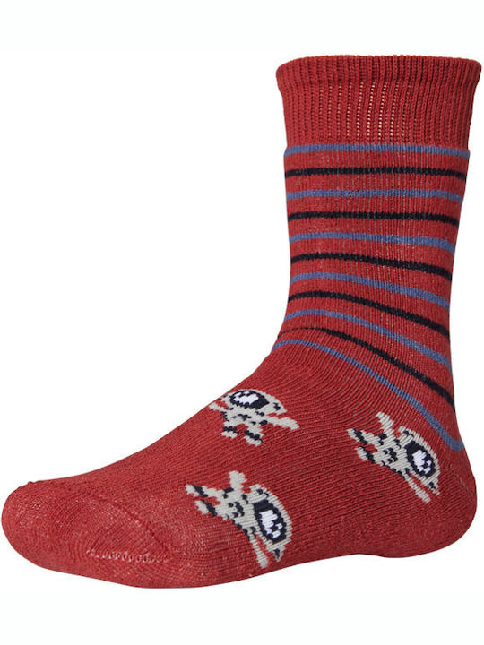 Ysabel Mora Boys Knee-High Non-Slip Socks Y Red