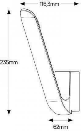 Geyer Стенен Външен Плафон LED IP54 6W с Топло бяло Светлина 62εκ.