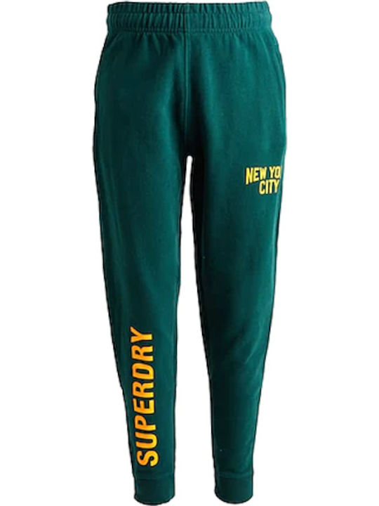 City College Sweatpants with Elastic Green