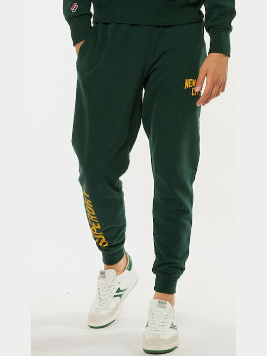 City College Sweatpants with Elastic Green