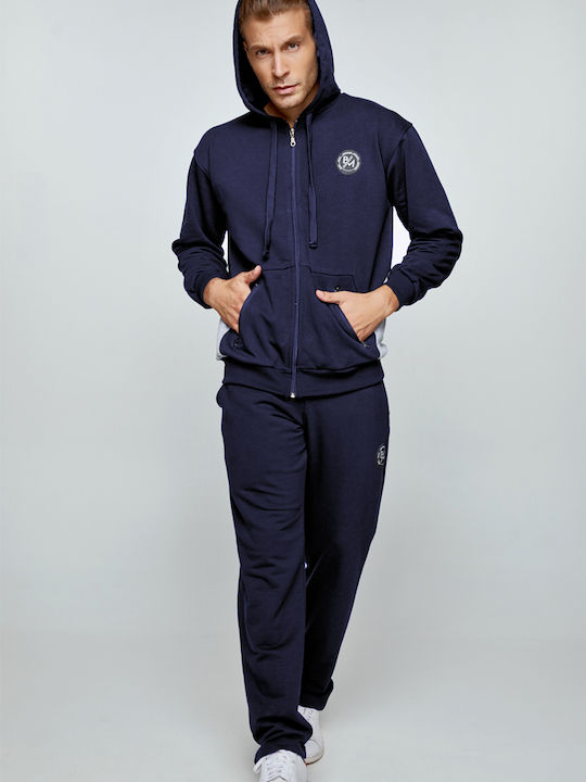 Sweatpants with Elastic Navy Blue