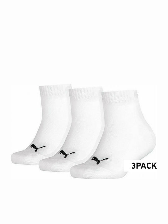 PUMA Дълги детски спортни чорапи Quarter Бели 3 Чифта