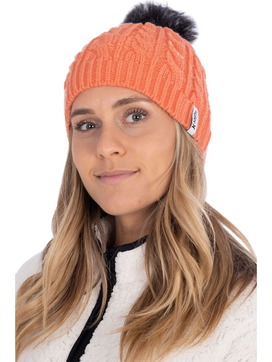San Marino Pom Pom Beanie Căciulă Pentru Femei În Culoare Portocalie