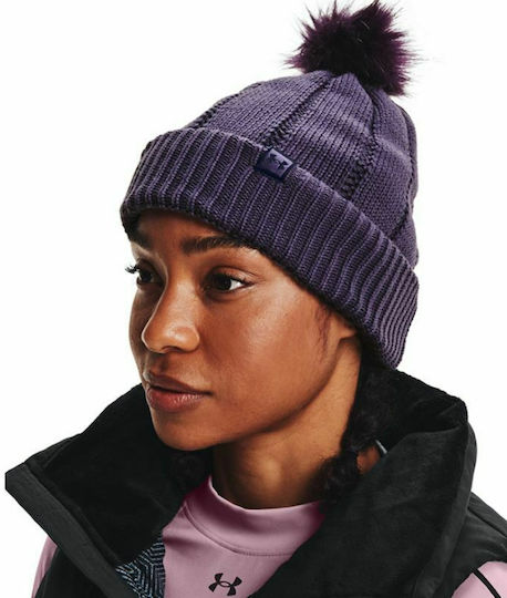 Around Town ColdGear® Infrared Γυναικείος Pom Pom Beanie Σκούφος σε Μωβ χρώμα