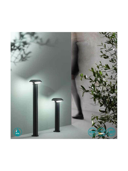 Ondaluce Außenstehlampe KLEINE POST LED Außenbereich 13W mit Natürliches Weiß Licht IP54 Schwarz