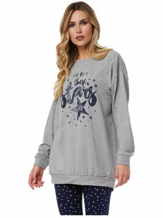 Minerva Winter Damen Pyjama-Set Gray