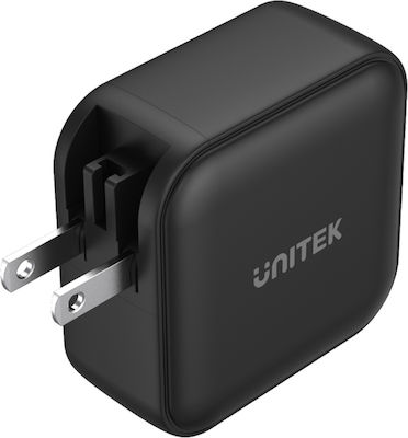 Unitek Φορτιστής Χωρίς Καλώδιο με Θύρα USB-A και 3 Θύρες USB-C 100W Power Delivery / Quick Charge 3.0 Μαύρος (Quad GaN 4)