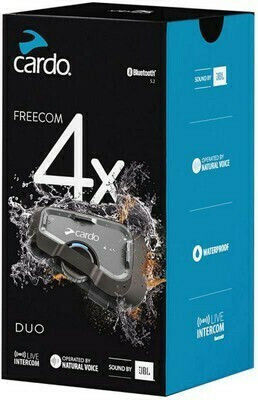 Cardo Freecom 4X DUO Dual Intercom for Riding Helmet with Bluetooth