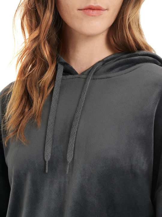 Belden Damen Sweatshirt Samt Kapuzen Ink