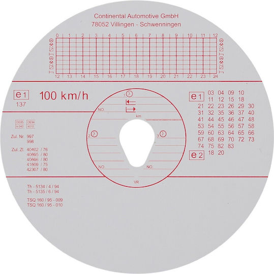 Lampa Truck Tachograph Miscellaneous Tachographs Kienzle Vdo 100km/h 100 Pieces