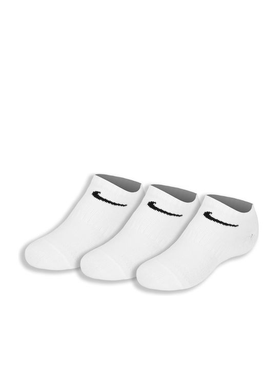 Nike Athletic Kids' Ankle Socks Dri-Fit Performance White 3 Pairs