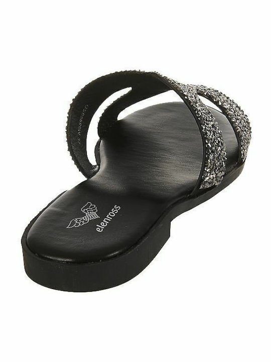 Women's Flat Sandals in Silver Color