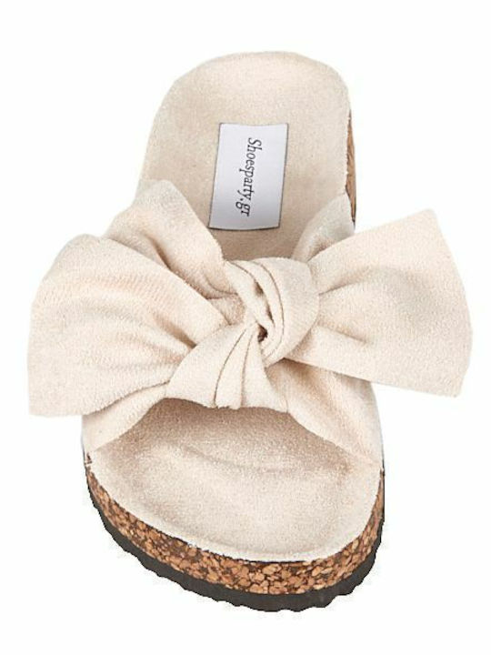 Women's Flat Sandals in Beige Color