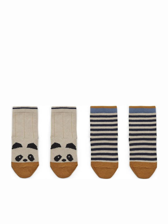 Liewood Kindersocken Panda Streifen Ecru 2 Pack
