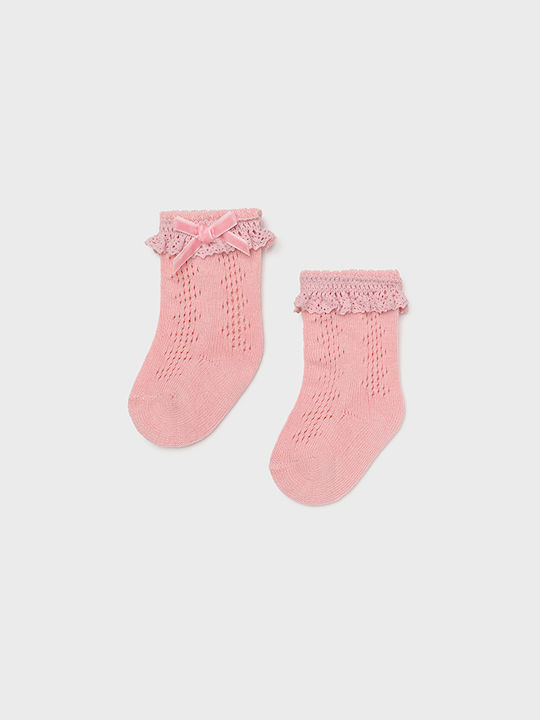 Mayoral Girls Knee-High Socks Pink