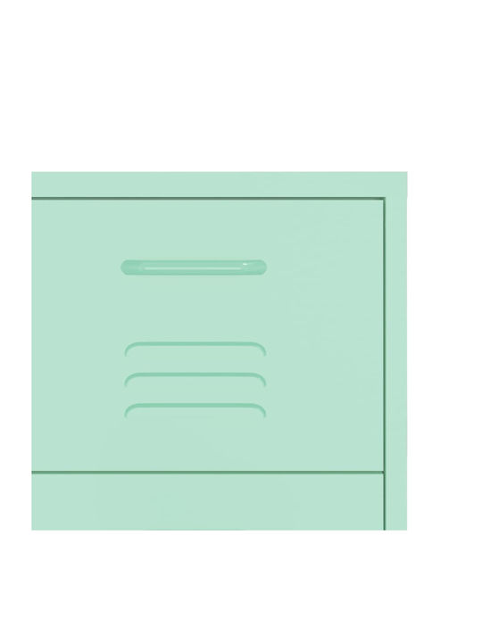 Office Storage Metal Drawer Bay Leaf Mint L80xW35xH101.5cm