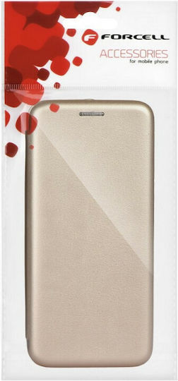 Forcell Книга Изкуствена кожа Златист (Galaxy A10)