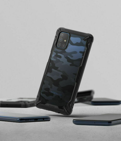 Ringke Fusion X Back Cover Plastic 2mm with Strap Black (Galaxy M51)