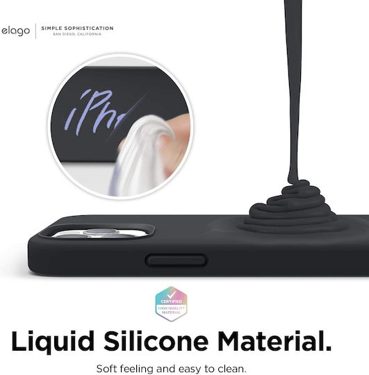 Elago MagSafe Back Cover Σιλικόνης 0.2mm Μαύρο (iPhone 12 / 12 Pro)