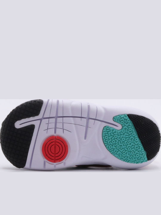 Flex Experience Flex Advance Kids Sports Shoes Running with Hoop & Loop Closure Black / Washed Teal / Siren Red