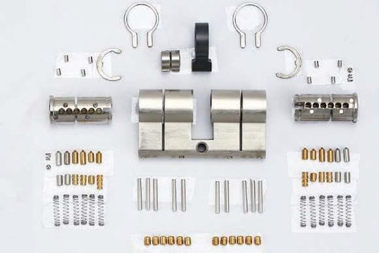 Hugo Locks Κύλινδρος Κλειδαριάς Ασφαλείας 75mm (30-45) με 5 Κλειδιά Χρυσός