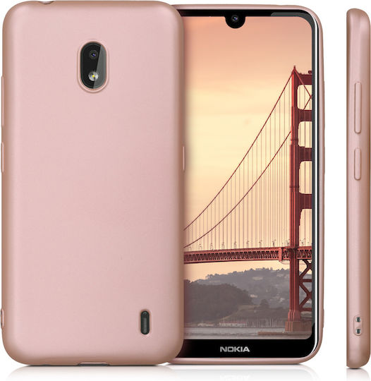 KWmobile Soft Flexible Umschlag Rückseite Silikon Rose Gold (Nokia 2.2)