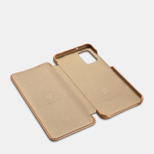 iCarer Curved Edge Vintage Книга Кожа Кафяв (Galaxy S20+)