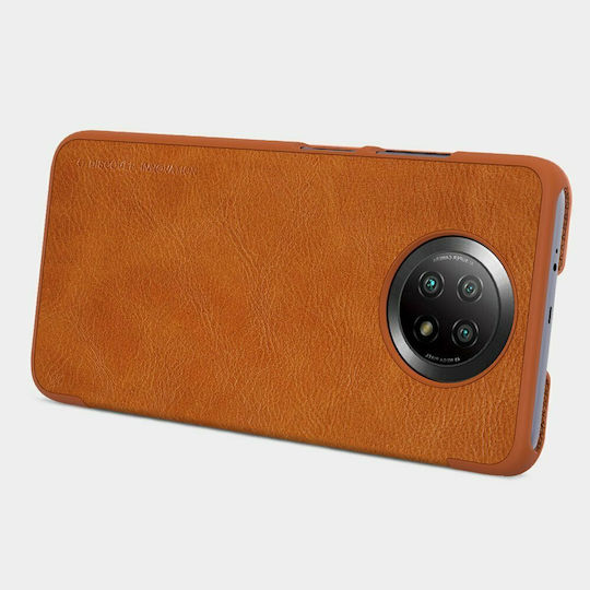 Nillkin Qin Book Piele artificială Maro (Redmi Note 9T)