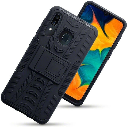 Terrapin Rugged Armor Umschlag Rückseite Kunststoff Schwarz (Galaxy A30)