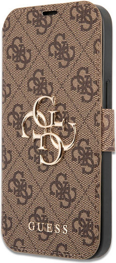 Guess Buchen Sie Synthetisches Leder Braun (iPhone 13 Pro Max)