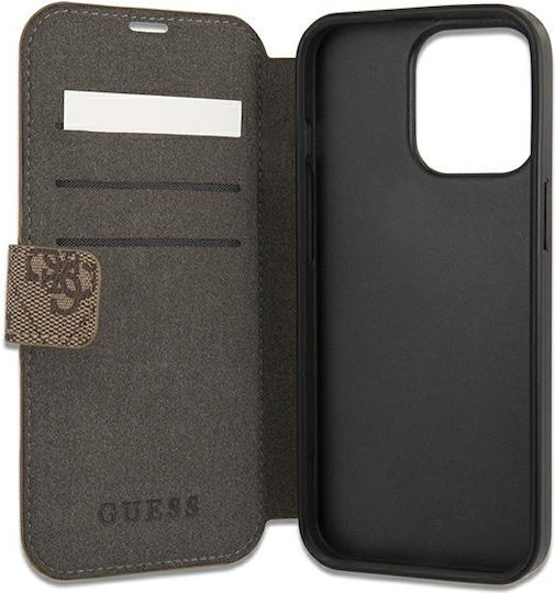 Guess Buchen Sie Synthetisches Leder Braun (iPhone 13 Pro Max)